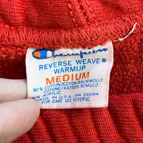 Champion reverse weave vintage made in USA Cornell University red sweatpants Med - Picture 3 of 3